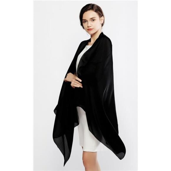 Women Shawls and WrapsLike Chiffon Silk Scarf Formal Silky Pashmina Shawls - Picture 3 of 7